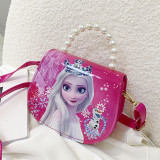Princess style handbag, cute cartoon fashion for girls, one shoulder diagonal cross bag, casual outdoor wallet