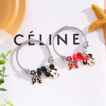 Creative Cartoon Stainless Steel Bracelet Mickey Minnie Adjustable Bead Bracelet Female Bracelet