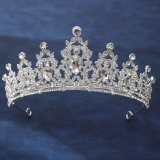 Wedding Crown Headpiece for Bride Baroque Korean Style Water Crystal Princess Queen Crown Birthday Hair Accessory for Wedding Dress