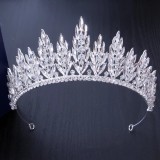 Wedding Crown Headpiece for Bride Baroque Korean Style Water Crystal Princess Queen Crown Birthday Hair Accessory for Wedding Dress