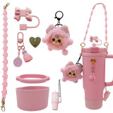Water Cup Accessories Set Suitable for 40oz Bow Straw Cap Cup Set Hair Ball Pendant