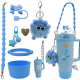 Water Cup Accessories Set Suitable for 40oz Bow Straw Cap Cup Set Hair Ball Pendant