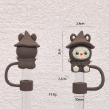 Cartoon straws, straw sleeves, water cup accessories, canvas straw caps
