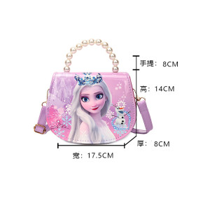 Princess style handbag, cute cartoon fashion for girls, one shoulder diagonal cross bag, casual outdoor wallet