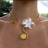 New Colorful Collar Flower Spiral Adjustable Necklace 20mm snap button jewelry