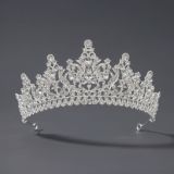 Diamond birthday crown headpiece, princess style wedding dress, hair accessories, bridal accessories, pearl crown headpiece
