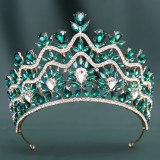 Forest style Crystal Crown Bridal Headpiece Retro Baroque Dress Crown