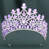 Forest style Crystal Crown Bridal Headpiece Retro Baroque Dress Crown