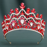 Forest style Crystal Crown Bridal Headpiece Retro Baroque Dress Crown