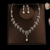 Bridal Headpiece Set Hair Accessories Crown Headband Earrings Wedding Jewelry Necklace Accessories Wedding Dress Accessories