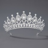 Diamond birthday crown headpiece, princess style wedding dress, hair accessories, bridal accessories, pearl crown headpiece