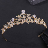 Wedding headpiece alloy rhinestone set with zircon, bridal crown headband