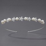 Diamond birthday crown headpiece, princess style wedding dress, hair accessories, bridal accessories, pearl crown headpiece