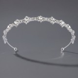 Diamond birthday crown headpiece, princess style wedding dress, hair accessories, bridal accessories, pearl crown headpiece
