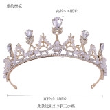New Bridal Headpiece White Crystal Handmade Beaded Bridal Princess Crown Wedding Dress Accessories Wedding Accessories