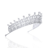 Princess Crown Photo Headwear Bridal Wedding Luxury Wedding Zircon Crown Wedding Accessories Pearl Hair Accessories