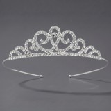 Diamond birthday crown headpiece, princess style wedding dress, hair accessories, bridal accessories, pearl crown headpiece