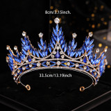 Bridal Crown Hair Accessories Full Diamond Horse Eye Princess Crown Headwear Queen Fashion Headband Accessories