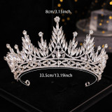 Bridal Crown Hair Accessories Full Diamond Horse Eye Princess Crown Headwear Queen Fashion Headband Accessories