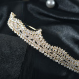 Diamond studded crown headband elegant rhinestone bridal dress hair accessories birthday banquet temperament headband