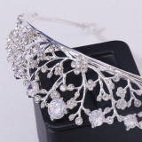 Wedding zircon inlaid small crown hollow small flower wedding headdress wedding dress