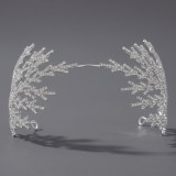 Diamond birthday crown headpiece, princess style wedding dress, hair accessories, bridal accessories, pearl crown headpiece
