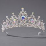 Diamond birthday crown headpiece, princess style wedding dress, hair accessories, bridal accessories, pearl crown headpiece