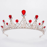 New Bridal Headpiece White Crystal Handmade Beaded Bridal Princess Crown Wedding Dress Accessories Wedding Accessories