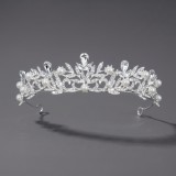 Diamond birthday crown headpiece, princess style wedding dress, hair accessories, bridal accessories, pearl crown headpiece