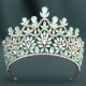 Forest style Crystal Crown Bridal Headpiece Retro Baroque Dress Crown