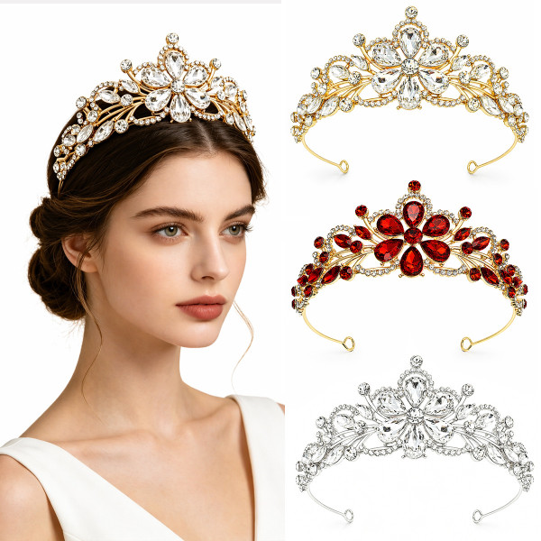 Bridal accessories, wedding crown, headband, Baroque rhinestone metal crown, wedding accessories, rhinestone crown