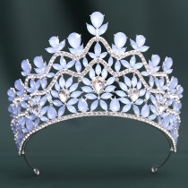 Forest style Crystal Crown Bridal Headpiece Retro Baroque Dress Crown