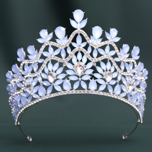Forest style Crystal Crown Bridal Headpiece Retro Baroque Dress Crown