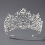 Diamond birthday crown headpiece, princess style wedding dress, hair accessories, bridal accessories, pearl crown headpiece