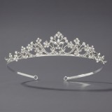 Diamond birthday crown headpiece, princess style wedding dress, hair accessories, bridal accessories, pearl crown headpiece