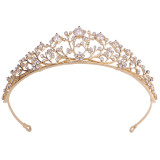 Wedding zircon inlaid small crown hollow small flower wedding headdress wedding dress