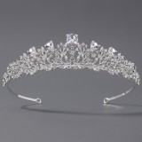 Diamond birthday crown headpiece, princess style wedding dress, hair accessories, bridal accessories, pearl crown headpiece