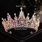 Bridal Crown Hair Accessories Full Diamond Horse Eye Princess Crown Headwear Queen Fashion Headband Accessories