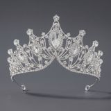Diamond birthday crown headpiece, princess style wedding dress, hair accessories, bridal accessories, pearl crown headpiece