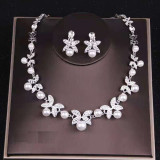 Bridal Headpiece Set Hair Accessories Crown Headband Earrings Wedding Jewelry Necklace Accessories Wedding Dress Accessories