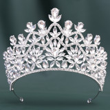 Forest style Crystal Crown Bridal Headpiece Retro Baroque Dress Crown