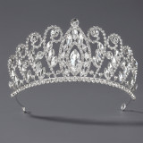 Diamond birthday crown headpiece, princess style wedding dress, hair accessories, bridal accessories, pearl crown headpiece