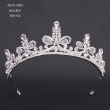 New Bridal Headpiece White Crystal Handmade Beaded Bridal Princess Crown Wedding Dress Accessories Wedding Accessories