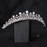 Wedding headpiece alloy rhinestone set with zircon, bridal crown headband
