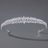 Diamond birthday crown headpiece, princess style wedding dress, hair accessories, bridal accessories, pearl crown headpiece
