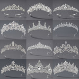 Diamond birthday crown headpiece, princess style wedding dress, hair accessories, bridal accessories, pearl crown headpiece