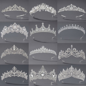 Diamond birthday crown headpiece, princess style wedding dress, hair accessories, bridal accessories, pearl crown headpiece
