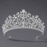 Diamond birthday crown headpiece, princess style wedding dress, hair accessories, bridal accessories, pearl crown headpiece
