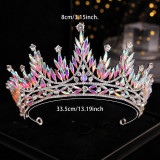 Bridal Crown Hair Accessories Full Diamond Horse Eye Princess Crown Headwear Queen Fashion Headband Accessories