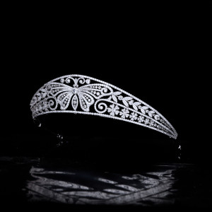 Sweet Butterfly Princess Birthday Crown Zircon Crown Bridal Wedding Headwear High end Hair Accessories